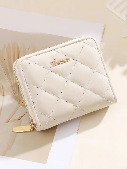 薄型二つ折り財布【女性用・菱形デザイン・財布とカードケース一体型・極上の柔らかさ】