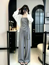 した雰囲気のキャミソールとワイドパンツのセットアップ（セットアップ対応）