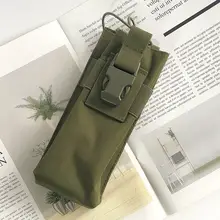 アウトドア用Molle対応大容量ハンディ無線機バッグ【戦術的アクセサリーポケット・ボトルホルダー付き】