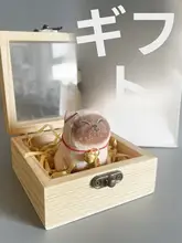手彫りの木製シャム猫の置物【車内装飾・誕生日ギフト】