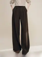 ヴィンテージカラーチノ幅広パンツ【女性用・高ウエスト・カジュアル・通勤対応】（セットアップ対応）