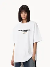 アメリカンスタイルのレトロプリント半袖Tシャツ【カジュアル・ユニセックス・夏用】（セットアップ対応）