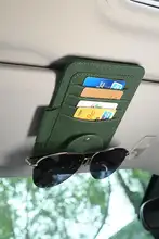 車用 サンバイザー収納ボックス【眼鏡ホルダー・サングラスフック・多機能カードクリップ】