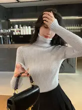 女性用ハイネックウールニットセーター【秋冬・スリムフィット・着やせ効果・ニットインナー】