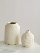 おしゃれな陶器製花瓶【インテリア・高級感・造花付き】