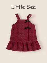 冬季レトロ 子供用ハートドットワンピース【キャミソール・祝祭気分】（セットアップ対応）