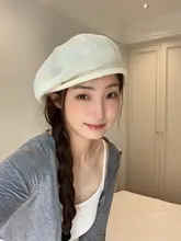 軽やかなデザイン！夏用薄手透け感のあるレトロベレー帽【女性用・巻き縁・おしゃれ】