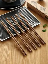 onlycook 鳥の羽木製お箸セット【無塗装・高級感・滑り止め・10ペア】