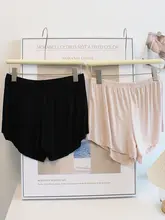 モーダル素材 夏用薄手ルーズフィットショートパンツ【防透け・安全パンツ・ワイドレッグ】
