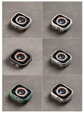 Apple Watch ケース クリア スケルトン ハーフカバー バンド Series 11 10 9 8 7 6 Ultra 2 対応