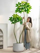 高級感ある造形の造花樹【インテリア装飾用・リビング・スタンドタイプ】
