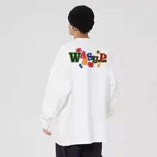 重厚なコットン長袖Tシャツ【レディース・秋用・ラウンドネック・ベーシック】