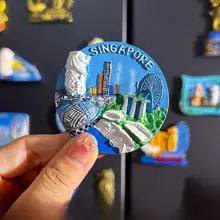 シンガポール3D立体冷蔵庫マグネット【マーライオンデザイン・旅行用お土産】