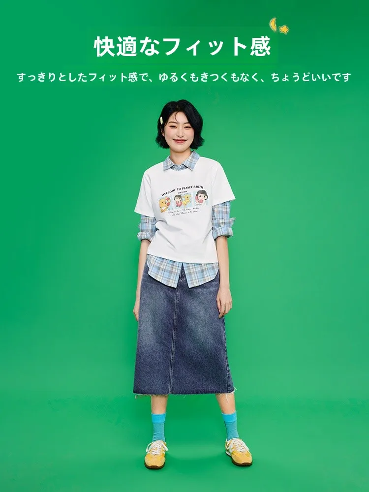 阿毛コラボデザインの短袖Tシャツ：夏用イラストレーターシリーズの通勤風スタイルとは