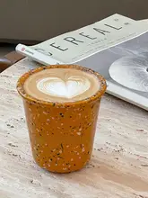 レトロ風 陶磁器 コーヒーカップ【手持ちタイプ・ミルク・水筒用・家庭用】