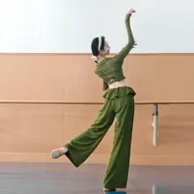 シンプルで快適なダンスウェア【春秋用・長袖・バレエスタイル・日常着】