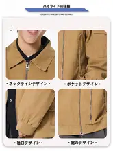 アメリカンビンテージ風工装ジャケット【春秋用・カジュアル・デニム・翻 collar】