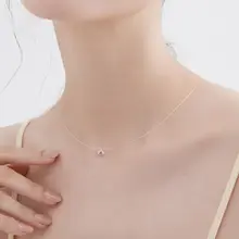 S925銀の人魚の涙ネックレス【夏用・見えないライン・ユニークデザイン・万能アクセサリー・鎖骨チェーン】