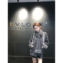 ビンテージカラーVネックニットセーター【スカーフ付き・極上の柔らかさ・ルーズフィット】