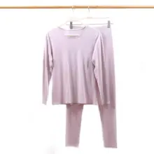 軽量暖かさを実現！白鹅绒保温インナー【秋用・ヒートテック・長袖トップスとパンツ】（セットアップ対応）