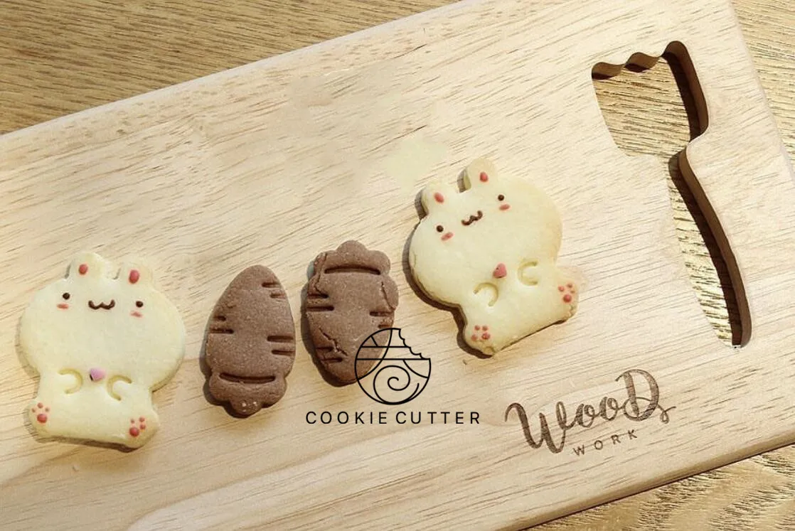 ハロウィン用 子供向けウサギとニンジンのクッキー型：面白いデザインで楽しめるカートンスタイルのプレゼント