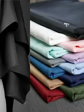 春秋用マットなストライプデザインポリエステル生地【純色・シャツ用・漢服構造・制服適用】