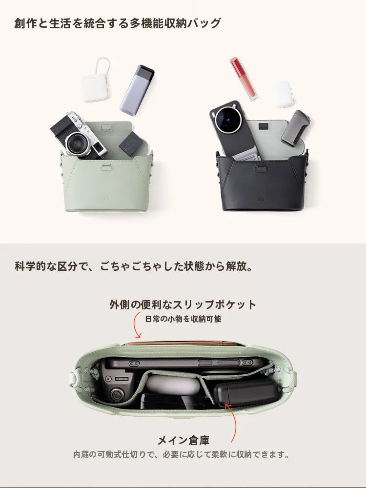 PGYTECH ガジェットポーチ メンズ：复古風の通勤用ショルダー設計と超繊維合成革の実用性