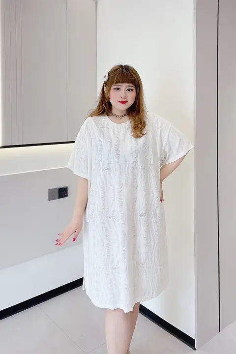 極上の柔らかさ！透かしデザインのニットワンピース【夏用・大きいサイズ・小柄対応】