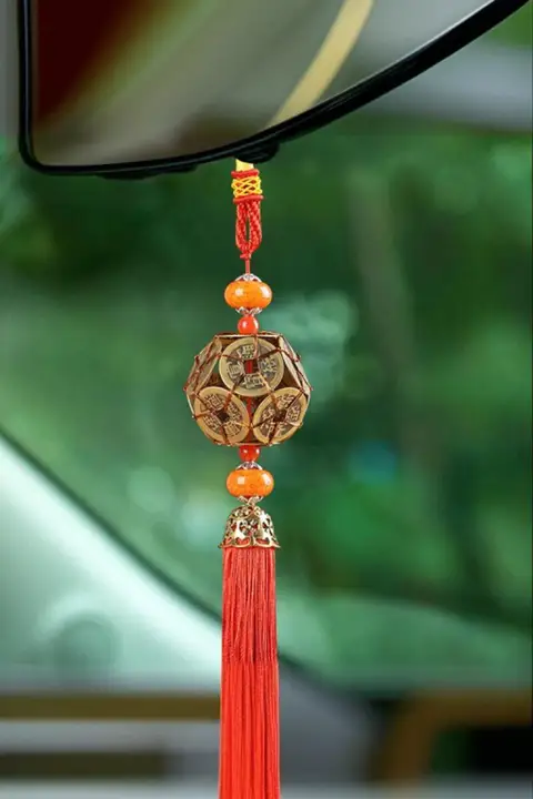 新車用 赤い五帝銭 車内装飾品【納車儀式必需品】