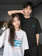 白色 半袖Tシャツ【カップル向け・コットン製・高級感】