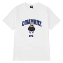 熊デザイン 半袖Tシャツ【夏用・ホワイト・温感変色】