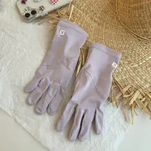 アイスシルク指なしタッチスクリーン日焼け止め 手袋 女性の夏薄いスタイル