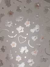ネイルシール ネイルパーツ フラワー 蝶 パール ラインストーン 3D ネイルアート デコレーション