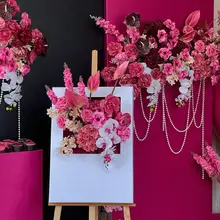 モダンデザインのフェイクフラワー【ローズピンク・インテリア装飾・テーブルや階段に最適】