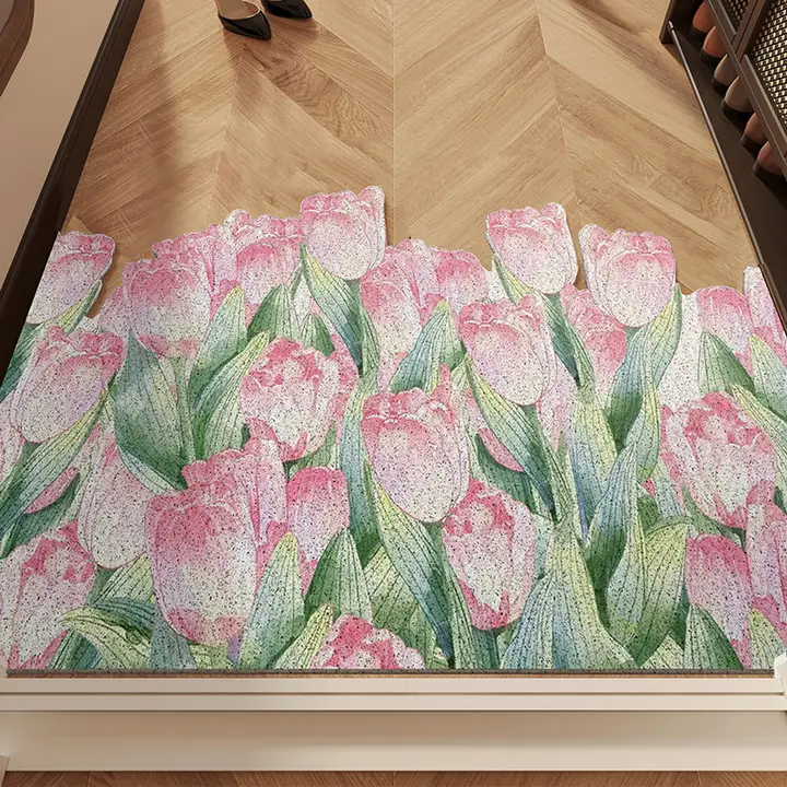 玄関用 PVC製 スリット入りマット【耐汚れ・お手入れ不要・カット可能・防滑】