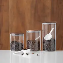 コーヒー豆 密閉容器 家庭用 キッチン ガラス 湿気防止 食品グレード