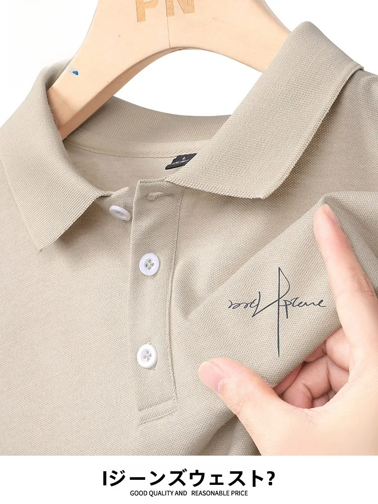 ネイビー ポロシャツ：Jeanswestの夏用印刷デザインポロシャツが提供するゆったりフィットスタイル