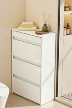 角に置けるトイレ用収納ラック【移動可能・おしゃれなデザイン】