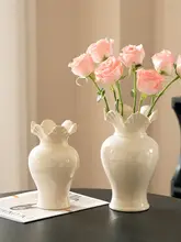 北欧風 おしゃれな陶製フラワーベース【生花用・インテリア装飾】