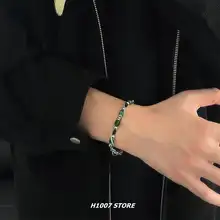 メンズダブルレイヤー手首アクセサリー【耐腐食性チタン鋼・天然石・ヒップホップデザイン】