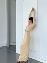 セクシーな杏色タイトスカート【夏用・フィット感・女性用】