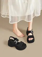 厚底女性用サンダル【夏用・通気性・軽量・外出用】