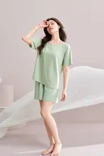 涼感モダール半袖女性パジャマ【上着・大きいサイズ・ホームウェア】