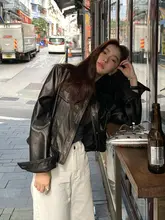 ブラックレザーショートジャケット【レトロデザイン・秋用・正肩】