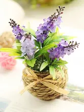 ミニラベンダー造花 13cm【精緻な草素材・インテリア用・デコレーションセット】