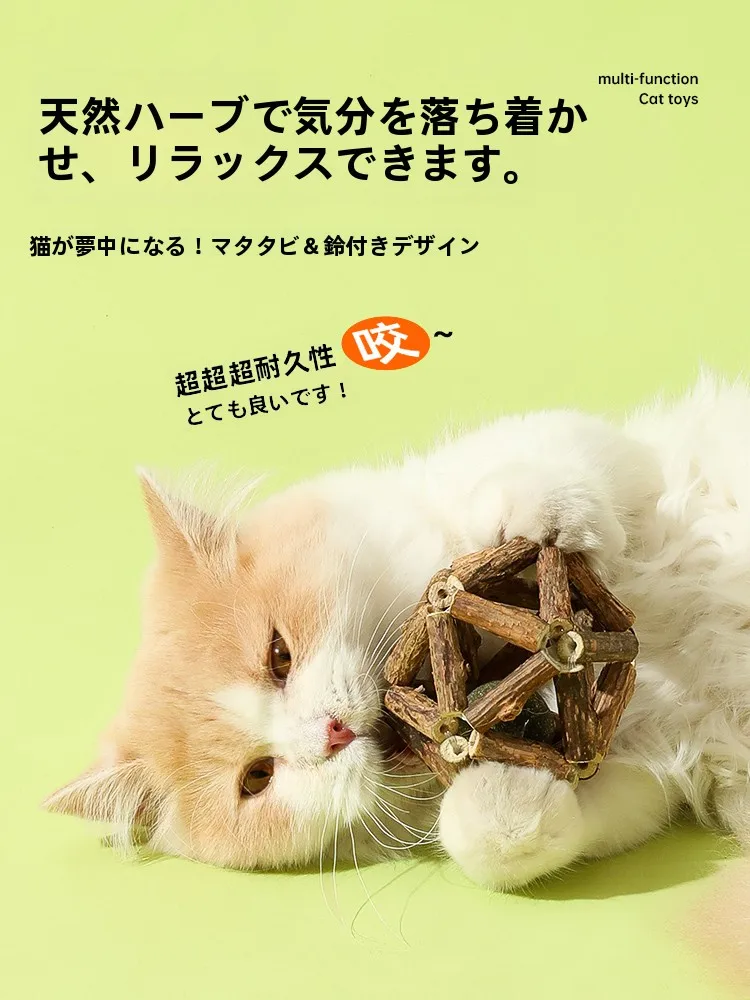 猫の遊び道具を手作りにするなら、木製のミントボールが一番？