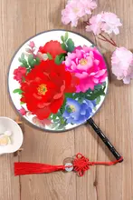扇子 二重 大人 舞踊 扇子 演技 ダンス扇 古典衣装 円形扇 中国風 宮扇