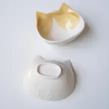 小皿 取り皿 薬味皿 手描き 猫柄 おしゃれ 食器 釉下彩 陶器