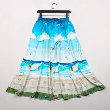 女性用サマーシルクスカート、万能サテン ミディスカート