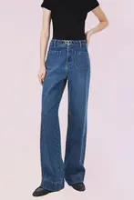 フレンチスタイルのレトロカジュアルパンツ【ワイドレッグ・フロントポケット・春用】（セットアップ対応）